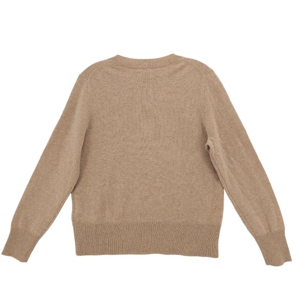 NWT J CREW 100% Cashmere Classic-Fit Crewneck Sweater HEATHER CAMEL Size MEDIUM - Picture 3 of 8